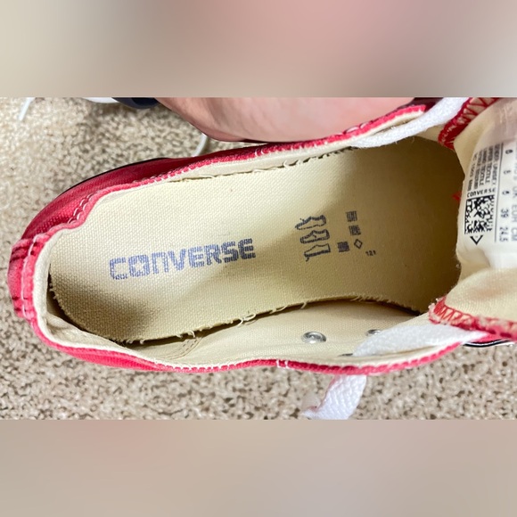 Converse Classic Red and White Sneakers - Picture 11 of 12